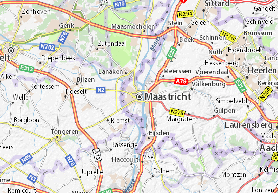 maastricht karte Karte Stadtplan Maastricht Viamichelin maastricht karte