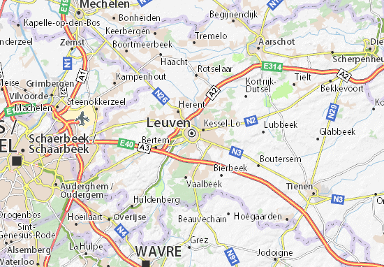 achterlijk persoon roem bibliotheek Kaart MICHELIN Leuven - plattegrond Leuven - ViaMichelin