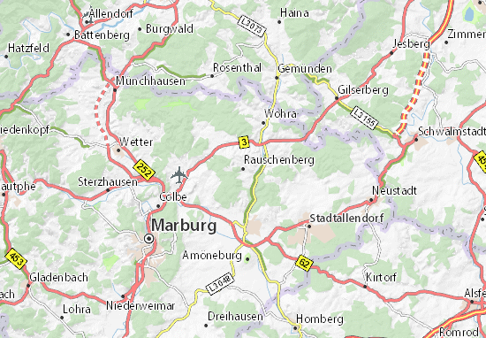 Karte Stadtplan Rauschenberg