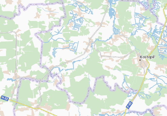 Karte Stadtplan Zvizdivka