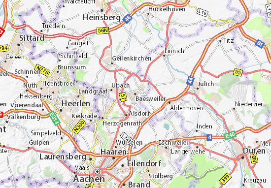 Karte Stadtplan Baesweiler