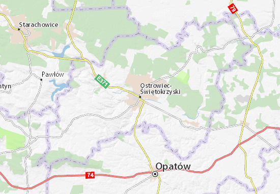 Karte Stadtplan Ostrowiec-Świętokrzyski