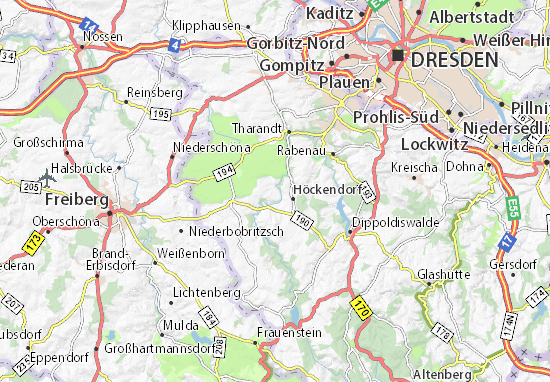 Mapa Dorfhain