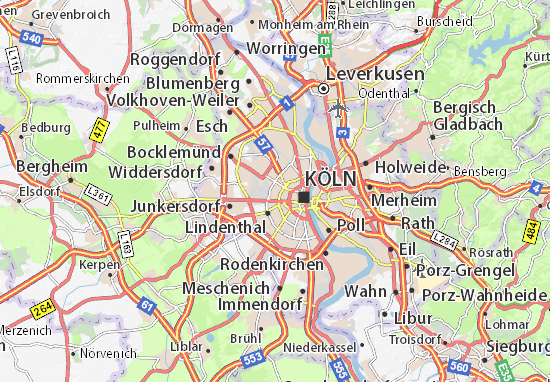 karte köln ehrenfeld Karte Stadtplan Ehrenfeld Viamichelin karte köln ehrenfeld