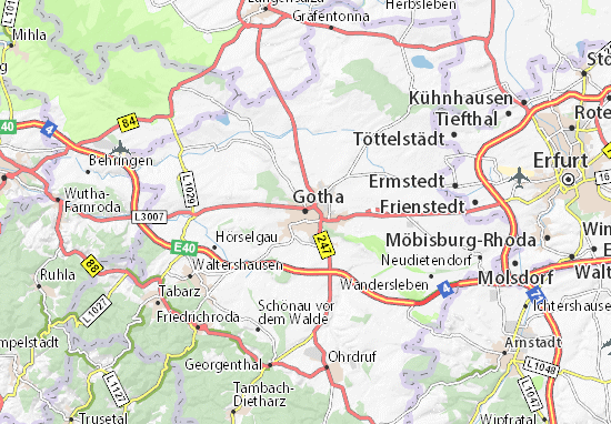 landkarte gotha und umgebung Karte Stadtplan Gotha Viamichelin landkarte gotha und umgebung