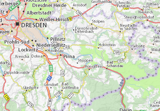 Mapa Stadt Wehlen