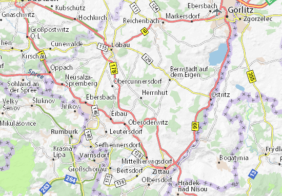 Karte Stadtplan Herrnhut