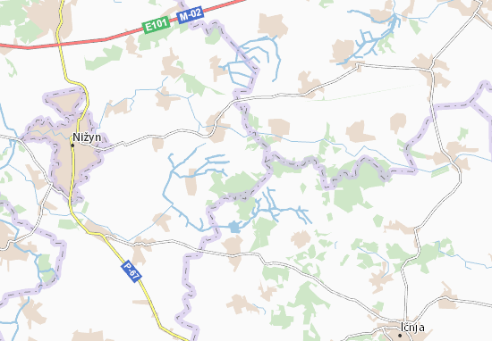 Karte Stadtplan Dibrova