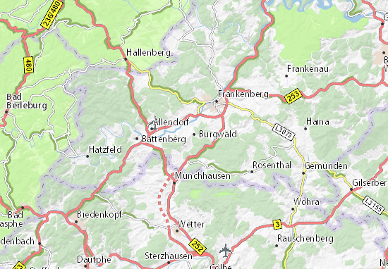 Karte Stadtplan Burgwald