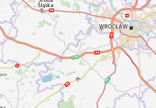 Mapa Kąty Wrocławskie