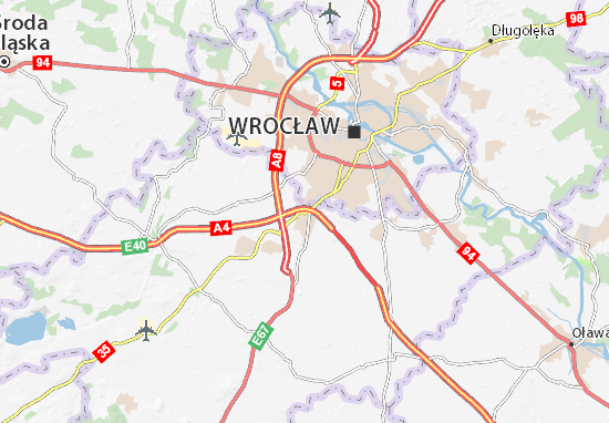 Mapa Bielany Wrocławskie
