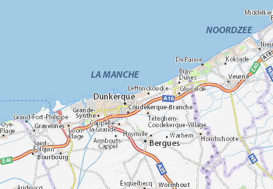 Mapa Malo-les-Bains