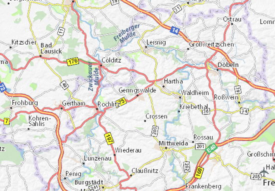 Karte Stadtplan Geringswalde