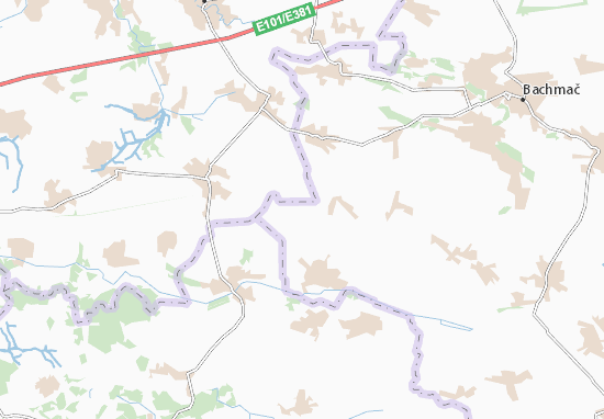 Karte Stadtplan Hrushivka