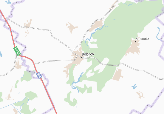Mapa Bobrov