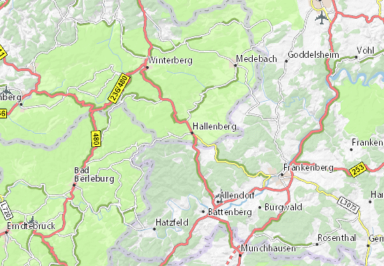 Karte Stadtplan Hallenberg