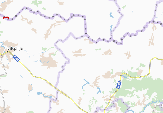 Mapa Yastrubyne