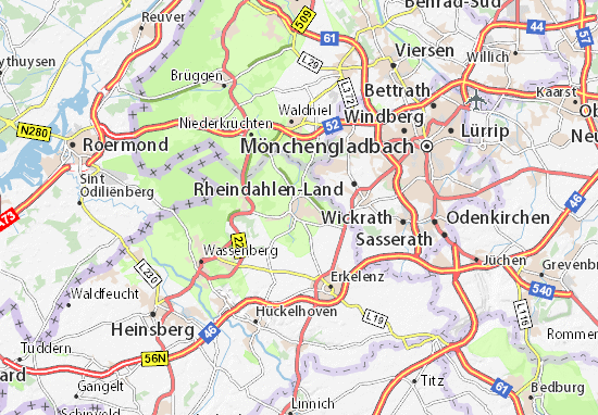 wegberg karte Karte Stadtplan Wegberg Viamichelin wegberg karte