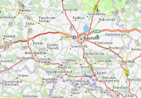 Karte Stadtplan Gnaschwitz