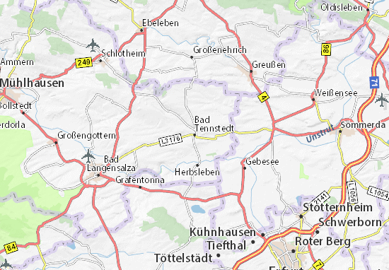 Karte Stadtplan Bad Tennstedt
