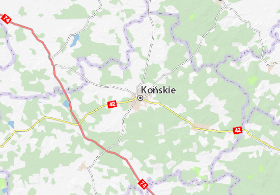 Karte Stadtplan Końskie