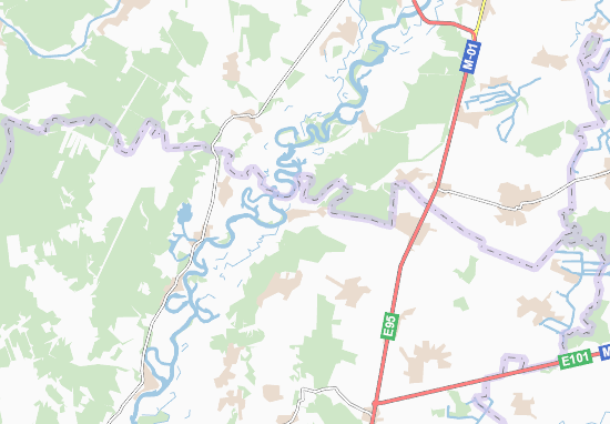 Karte Stadtplan Nadynivka