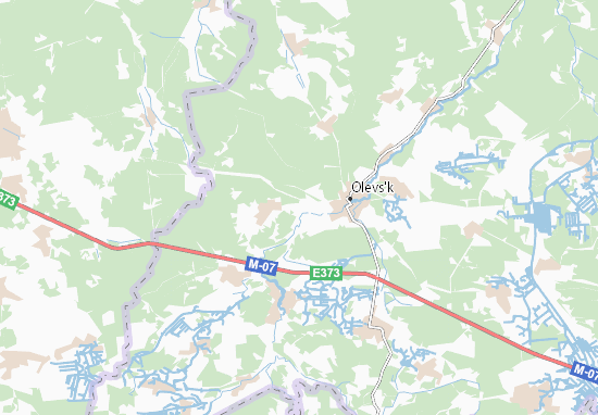 Karte Stadtplan Rudnya-Bystra