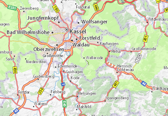 Karte Stadtplan Wellerode