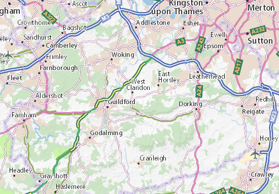 Mapa East Clandon