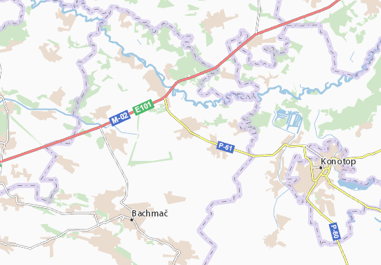 Karte Stadtplan Mytchenky