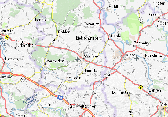 Karte Stadtplan Oschatz