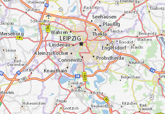 Michelin Landkarte Connewitz Stadtplan Connewitz Viamichelin