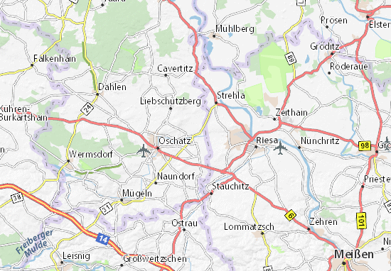 MICHELIN-Landkarte Borna - Stadtplan Borna - ViaMichelin