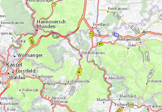 Karte Stadtplan Witzenhausen