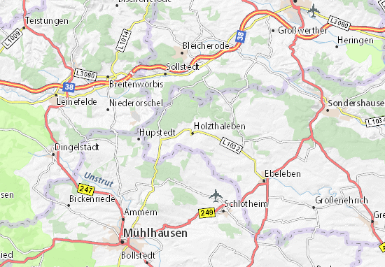 Karte Stadtplan Holzthaleben