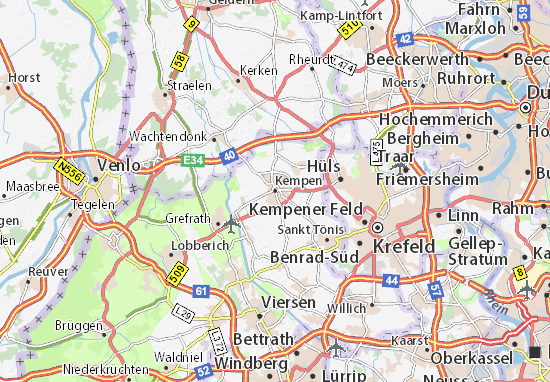 landkarte kempen Kempen Map Detailed Maps For The City Of Kempen Viamichelin landkarte kempen