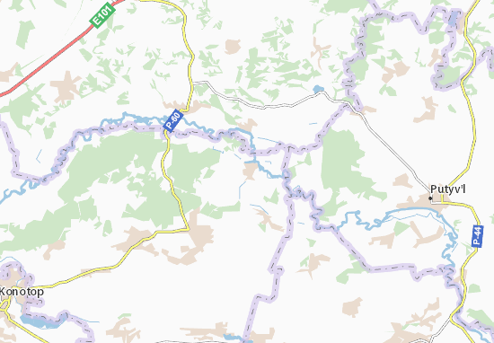 Karte Stadtplan Khyzhky