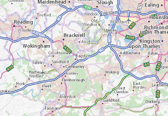 Mapa Windlesham