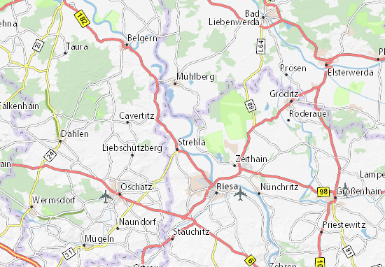 MICHELIN-Landkarte Kreinitz - Stadtplan Kreinitz - ViaMichelin