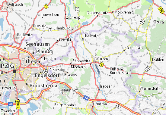 MICHELIN-Landkarte Nepperwitz - Stadtplan Nepperwitz - ViaMichelin