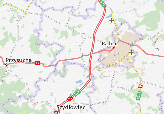 Karte Stadtplan Wolanów