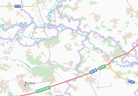 Karte Stadtplan Holoven&#x27;ky