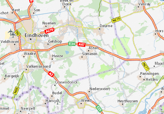 Karte Stadtplan Someren