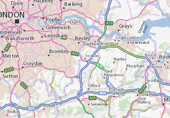 Karte Stadtplan Swanley