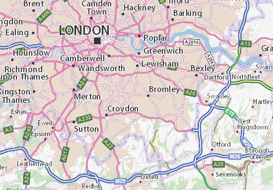 Mapa Beckenham