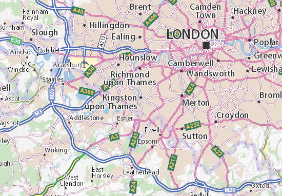 Carte-Plan Kingston upon Thames