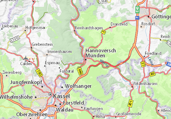 MICHELIN-Landkarte Hannoversch Münden - Stadtplan Hannoversch Münden