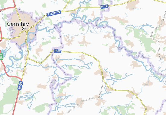 Karte Stadtplan Vershynova Muraviika