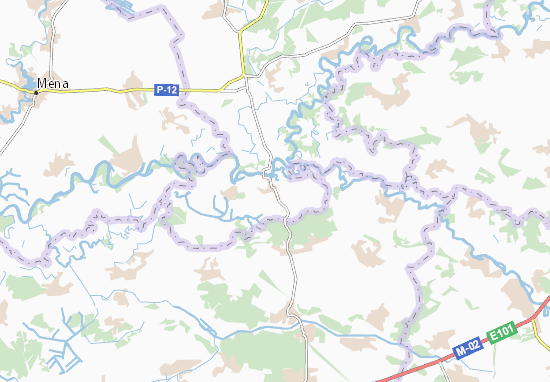 Karte Stadtplan Velyke Ustya