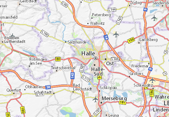 Mapa Halle-Neustadt